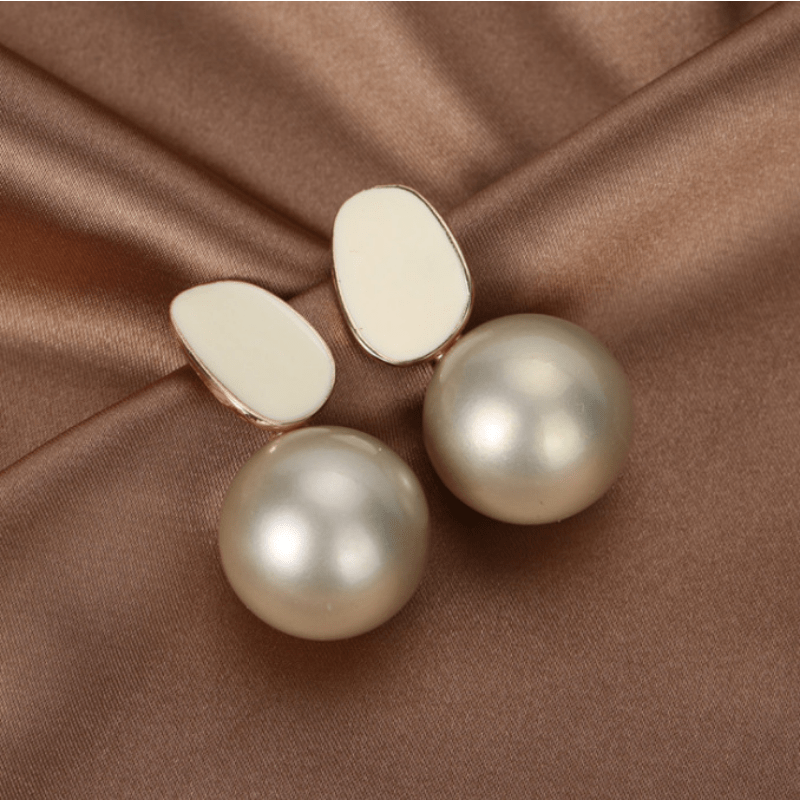 Faux Pearl Dangle Earrings Alloy Ear Jewelry Female Decor Gift
