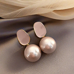 Faux Pearl Dangle Earrings Alloy Ear Jewelry Female Decor Gift
