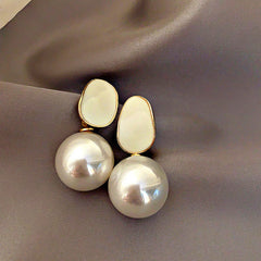 Faux Pearl Dangle Earrings Alloy Ear Jewelry Female Decor Gift