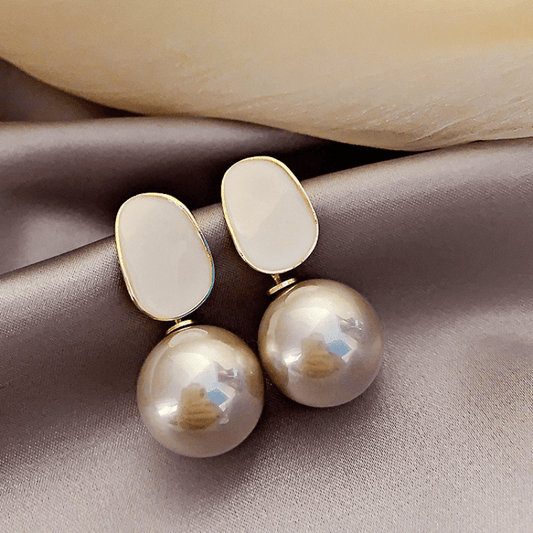 Faux Pearl Dangle Earrings Alloy Ear Jewelry Female Decor Gift
