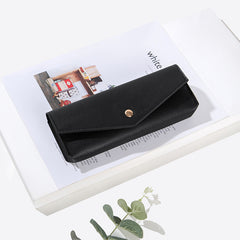 PU Leather Makeup Pouch Solid Makeup Brush Storage Bag