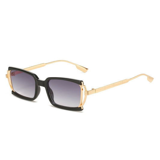 Rectangle Sunglasses Metal Frame Glasses Thin Frame Shades Sports