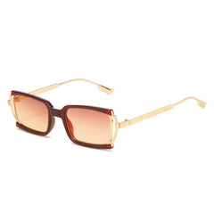 Rectangle Sunglasses Metal Frame Glasses Thin Frame Shades Sports