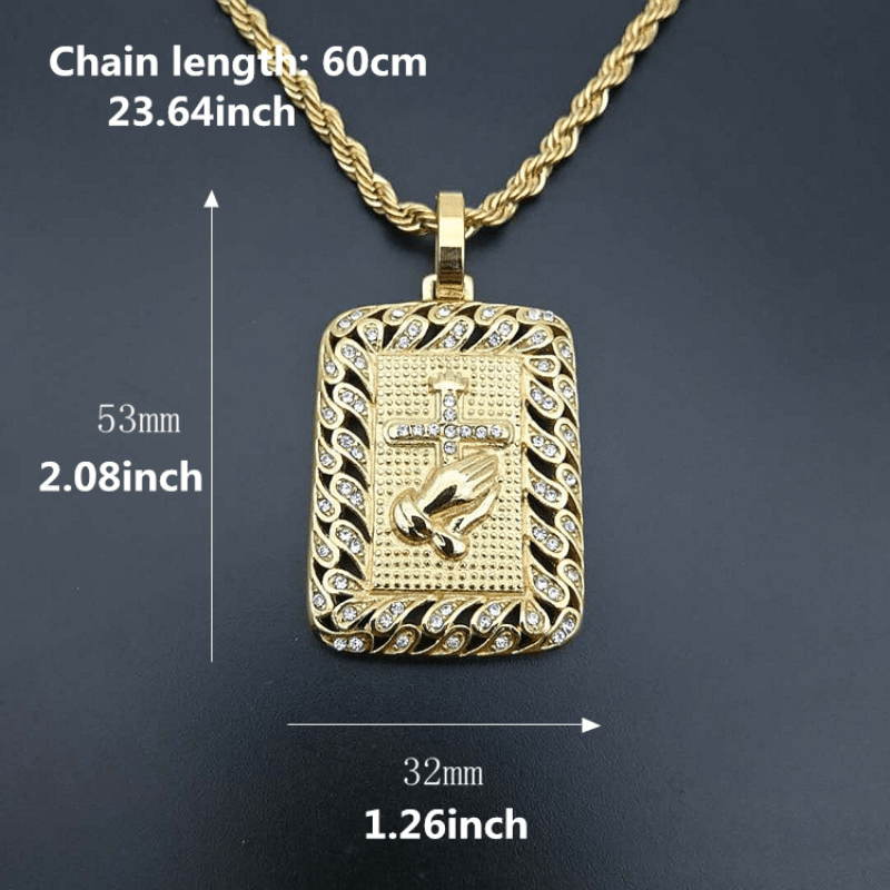 Hip Hop Jewelry Cross Pendant Necklace
