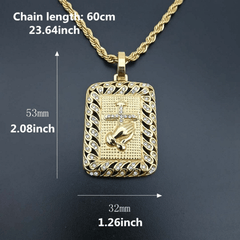 Hip Hop Jewelry Cross Pendant Necklace