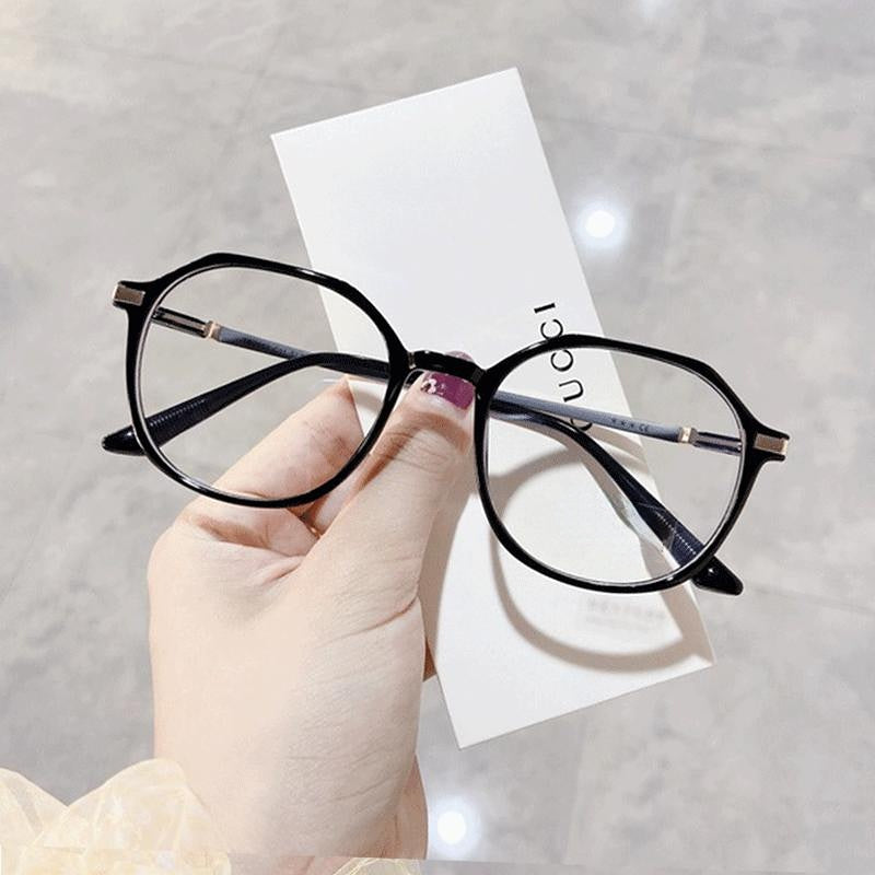 Round Anti Light Glasses For Women Men Students Casual Jelly Optical Glasses
