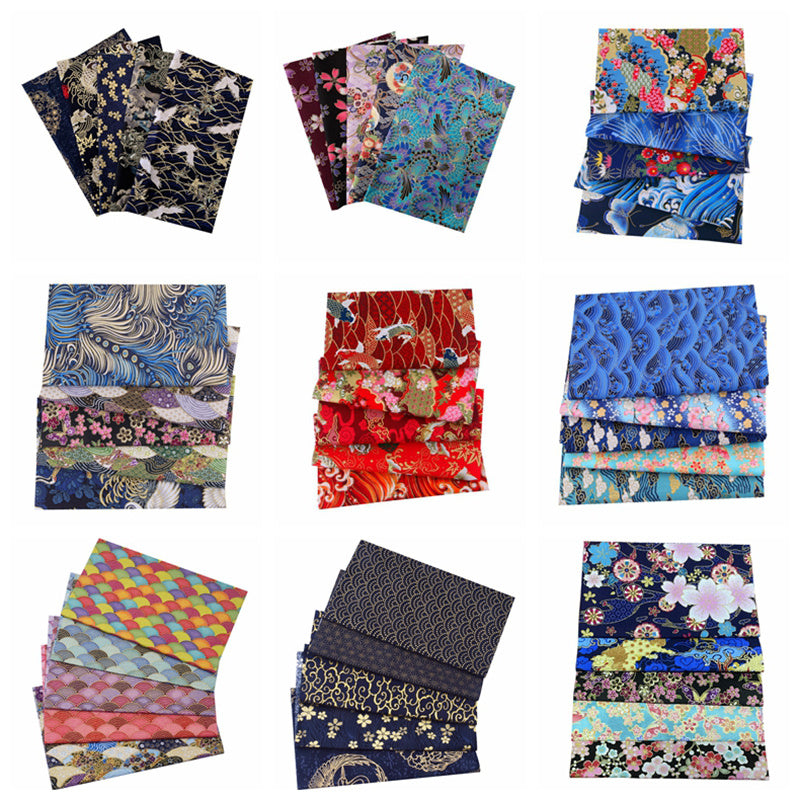 20x25cm Japanese Cotton Fabric Bundle for Patchwork Sewing Dolls & Bags