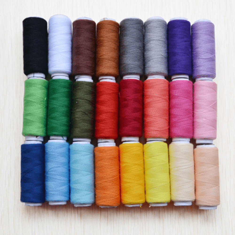 24pcs DIY Sewing Thread Mixed Colors Polyester Thread