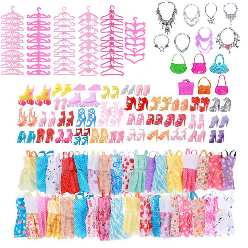 11.5 Inch Doll Dress Up Set - 38 Pieces, Clothes, Shoes, Necklaces, Han