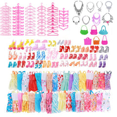 11.5 Inch Doll Dress Up Set - 38 Pieces, Clothes, Shoes, Necklaces, Han