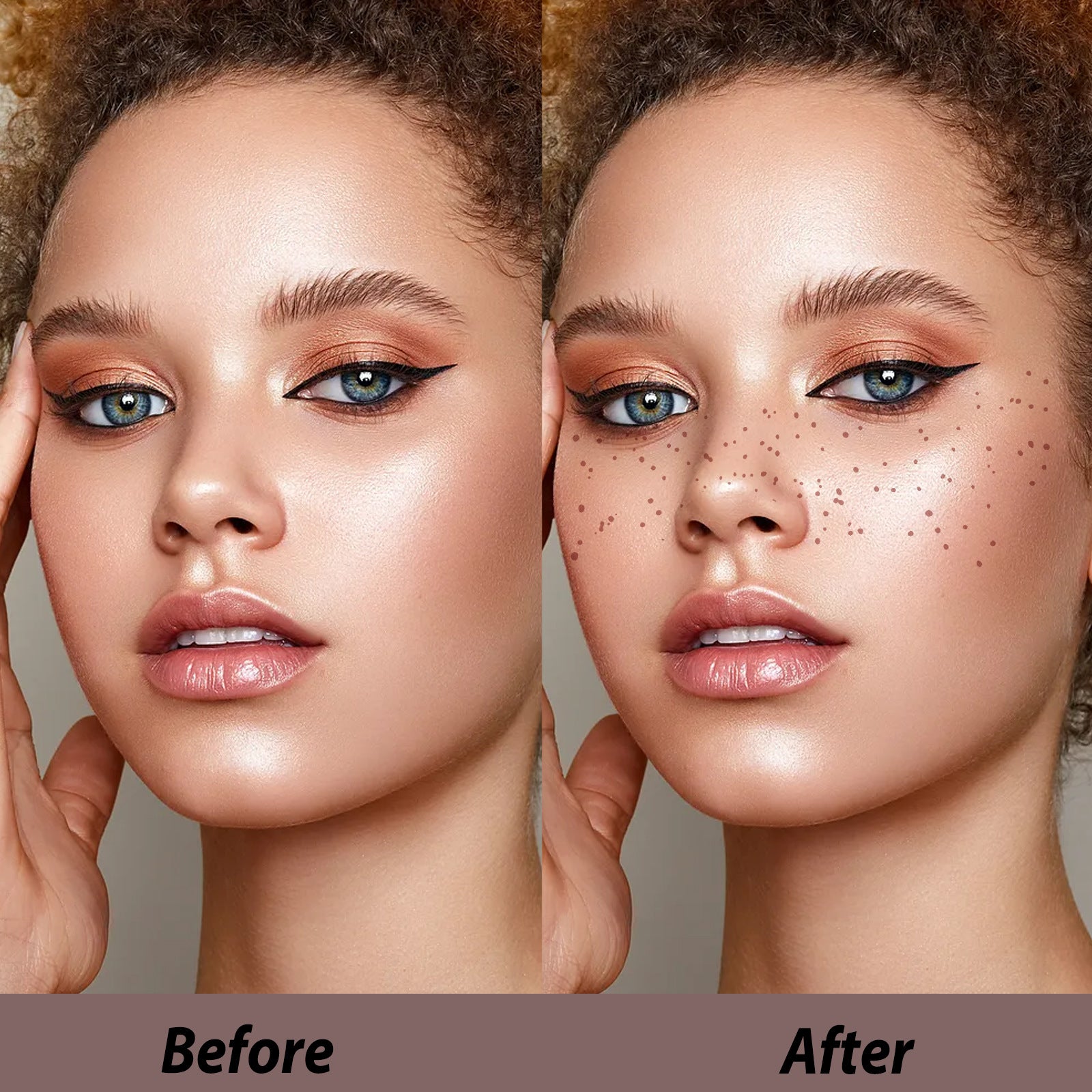 6 Long Lasting Freckle Tattoos Realistic Stickers for Facial Makeup Tool