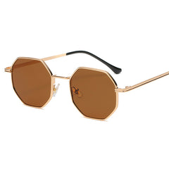 Polygonal Metal Sunglasses Polarized Gradient Glasses UV400