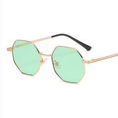 Polygonal Metal Sunglasses Polarized Gradient Glasses UV400