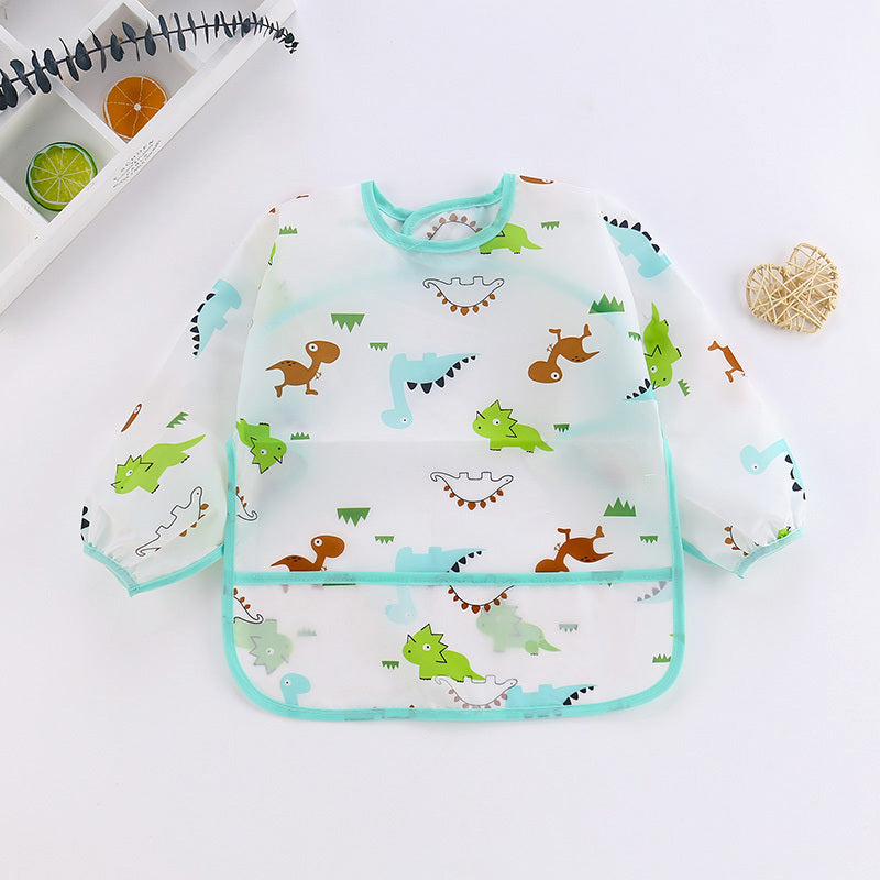 Waterproof Long Sleeve Art Smock Bib for Kids 0-6 Years