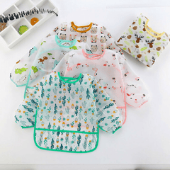 Waterproof Long Sleeve Art Smock Bib for Kids 0-6 Years