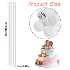 12PCS Reusable Dowel Rods Cake Support Rods 11.8 in