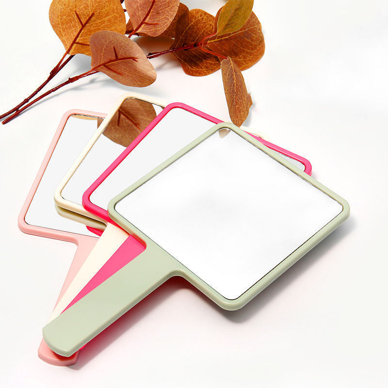 Handheld Square Makeup Vanity Mirror with Handle for Spa Salon