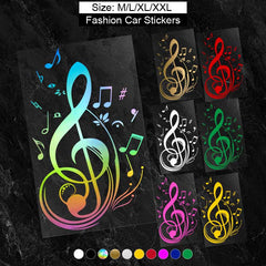 Music Notes Home Decor Sticker for Car SUV or Window