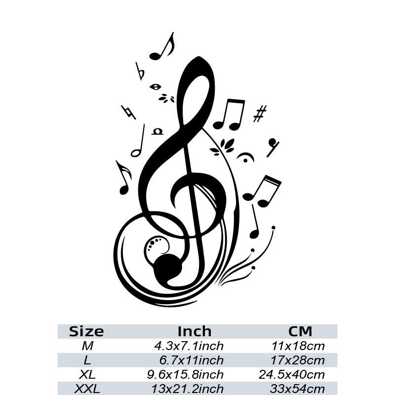 Music Notes Home Decor Sticker for Car SUV or Window
