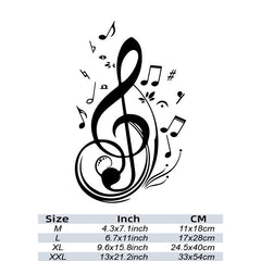 Music Notes Home Decor Sticker for Car SUV or Window