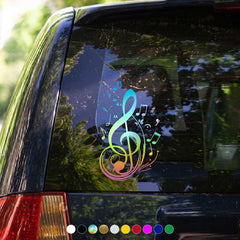 Music Notes Home Decor Sticker for Car SUV or Window