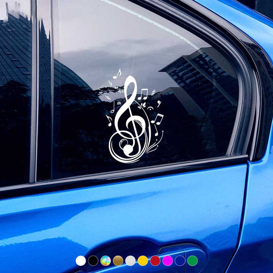 Music Notes Home Decor Sticker for Car SUV or Window