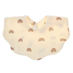 Baby Printed Towel Cotton Gauze Wavy Edge Muslin Bib