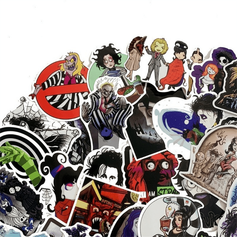 50pcs Movie Character Doodle Sticker Cartoon Animation Waterproof Sticker