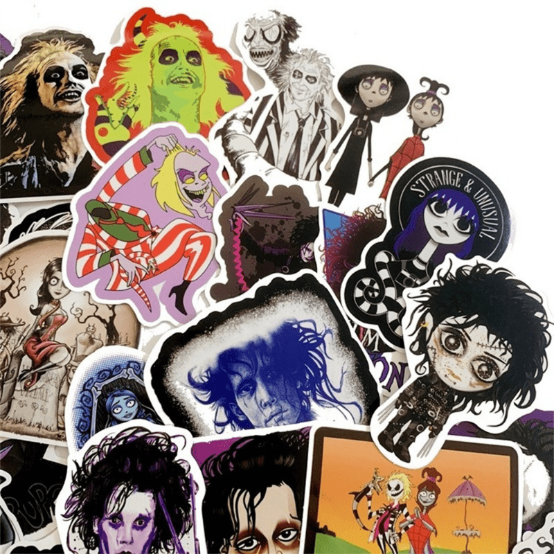 50pcs Movie Character Doodle Sticker Cartoon Animation Waterproof Sticker