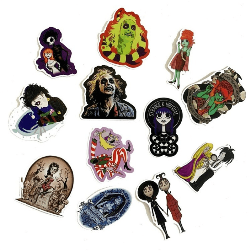 50pcs Movie Character Doodle Sticker Cartoon Animation Waterproof Sticker