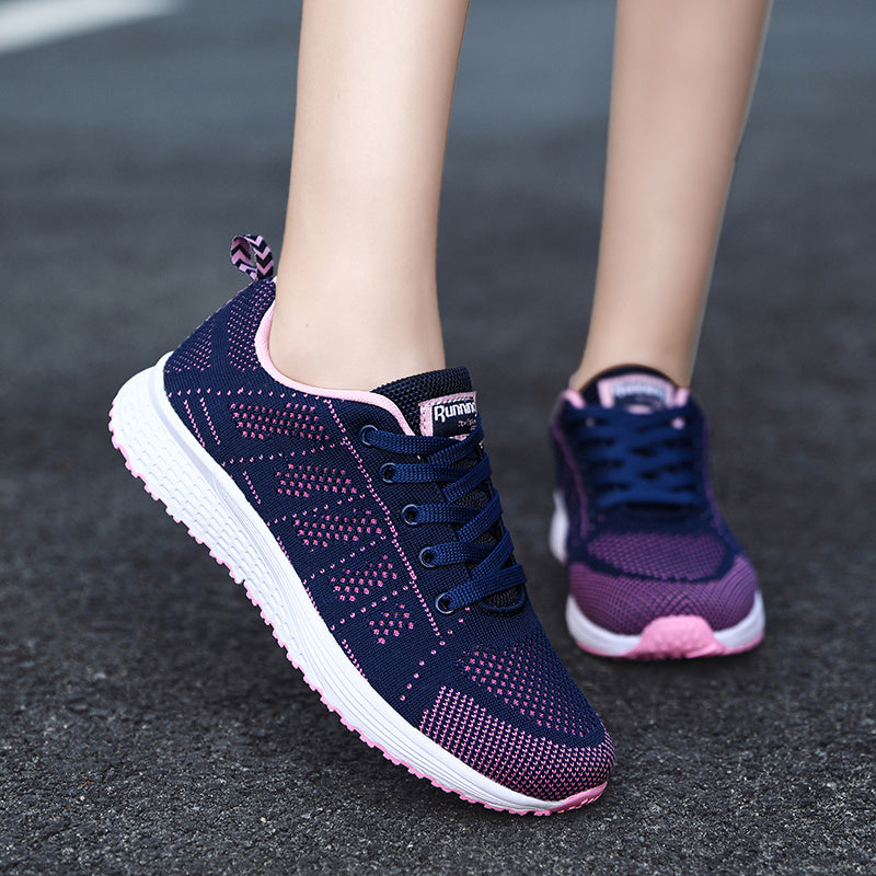 Women's Pink Non Slip Running Shoes Breathable Sneakers