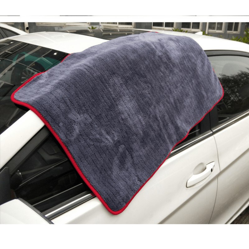 1pc Coral Wash Towel Thickened Absorbent Microfiber Cloth Car Accessories