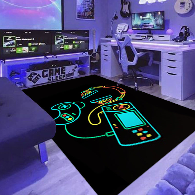 Game Console Print Area Rug for Living Room & Bedroom