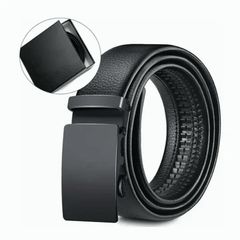 Men's Leather Belt with Automatic Buckle