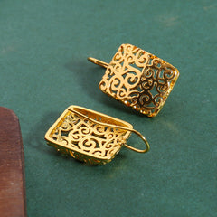 Celtic Rectangle Drop Earrings For Women
