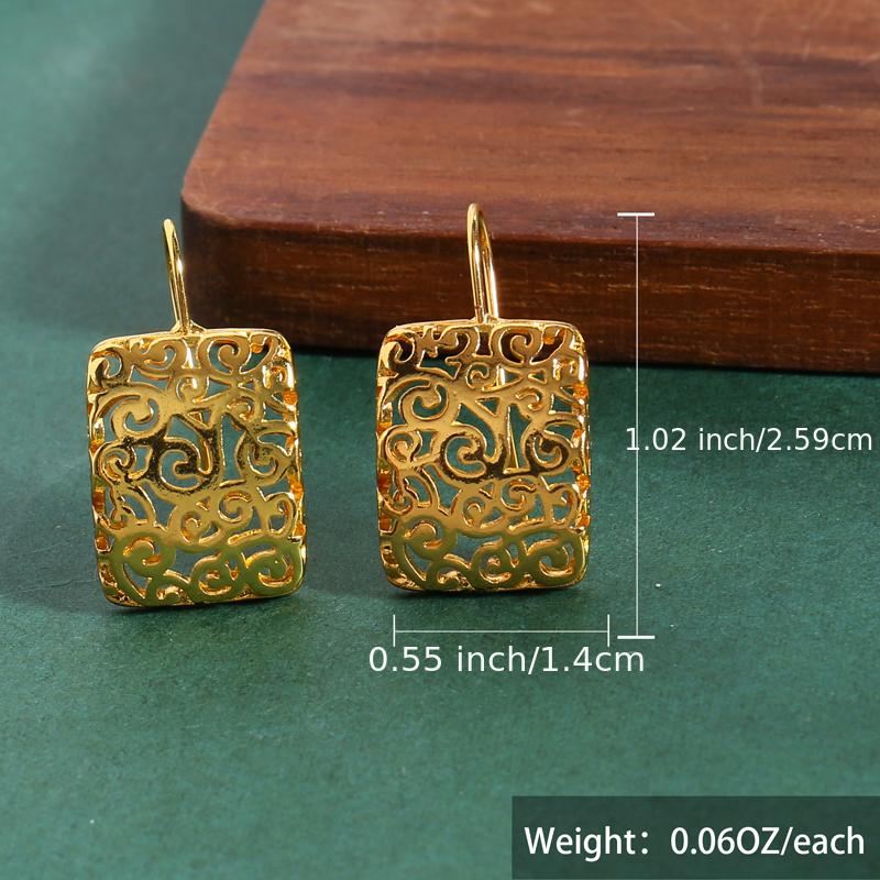 Celtic Rectangle Drop Earrings For Women