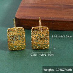 Celtic Rectangle Drop Earrings For Women