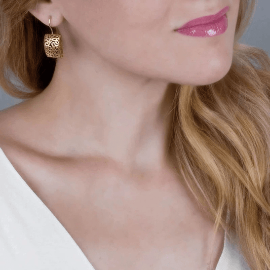 Celtic Rectangle Drop Earrings For Women