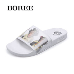 BOREE Men's Monkey Printed Slippers Casual Indoor Home Shoes For Summer