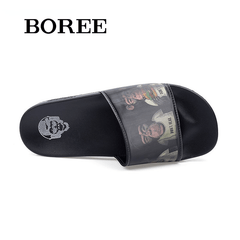 BOREE Men's Monkey Printed Slippers Casual Indoor Home Shoes For Summer
