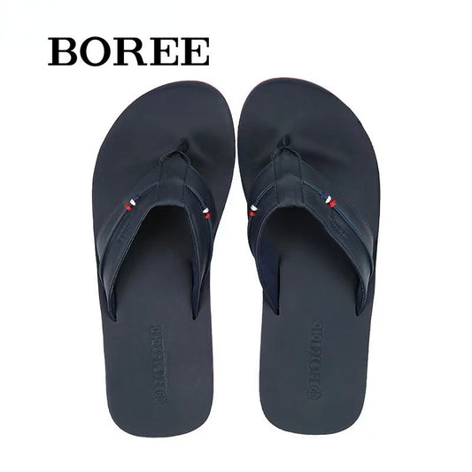 BOREE Men's Breathable Flip Flops Non slip Casual Home Slippers Shoes
