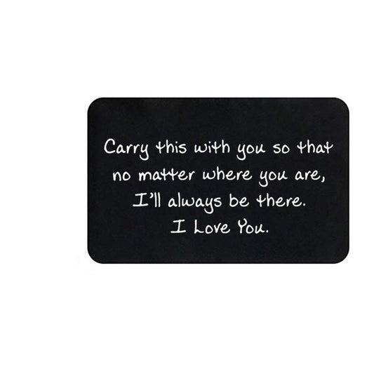Personalized Wallet Insert Card for Valentines Day