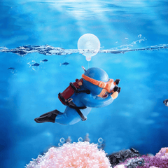 Mini Diver Fish Tank Decoration - Fun Floating Simulation