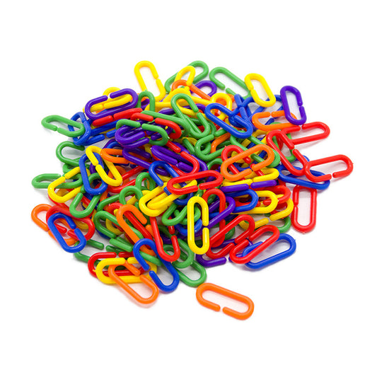 100pcs Plastic C Clips Hooks for Rat and Parrot Toys Assorted Colors