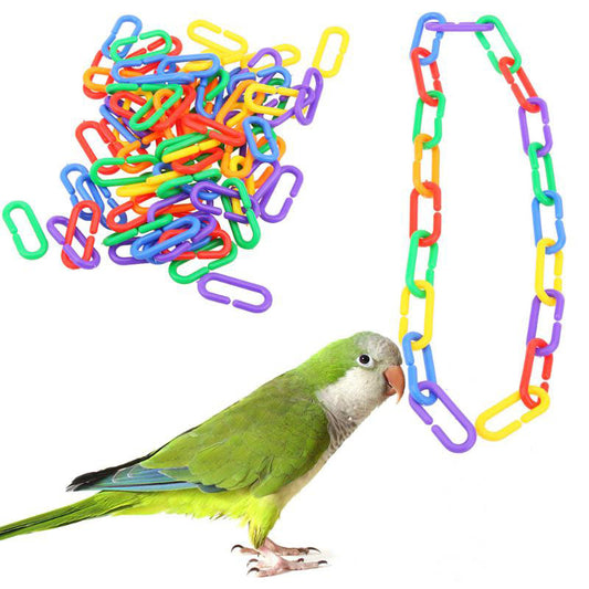 100pcs Plastic C Clips Hooks for Rat and Parrot Toys Assorted Colors