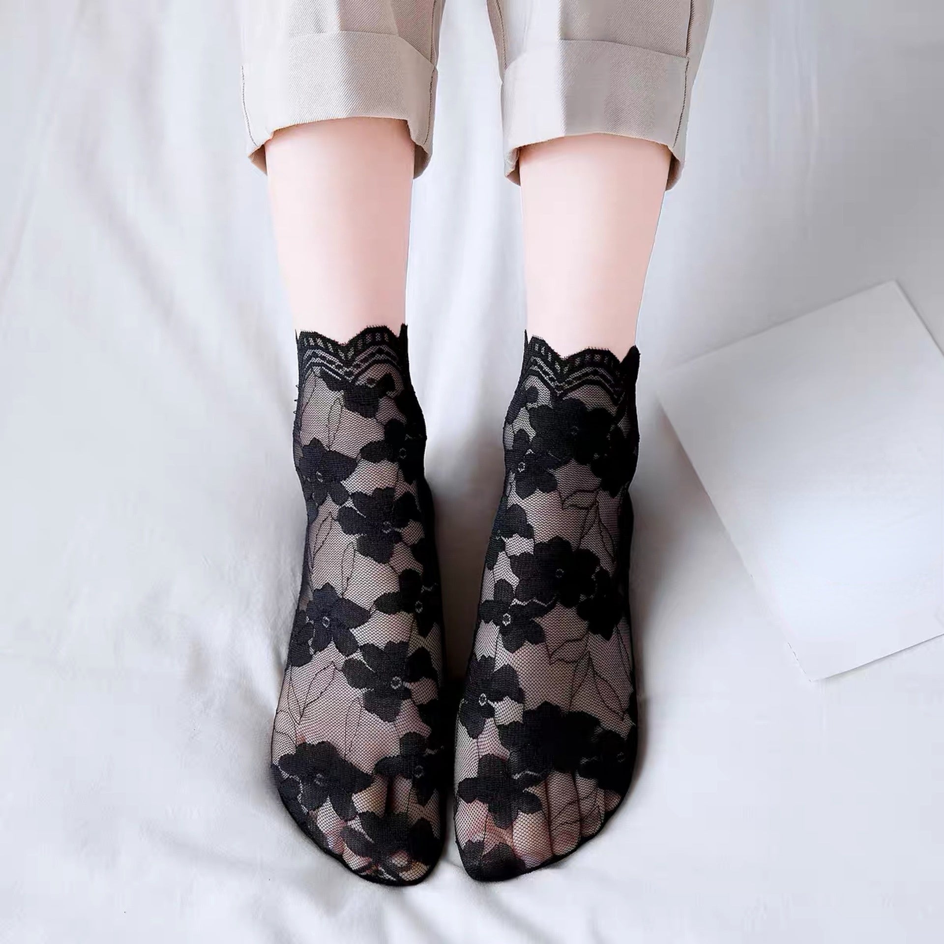 Floral Lace Short Socks Women's Stockings