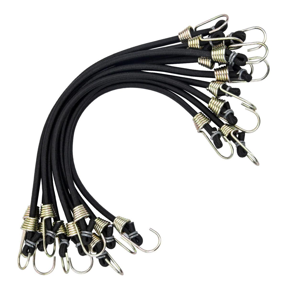 15Pcs Elastic Bungee Cords With Hooks Rubber Straps