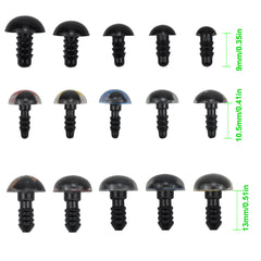 310pcs Colorful Plastic Safety Eyes for Doll Making - 6-12MM Size