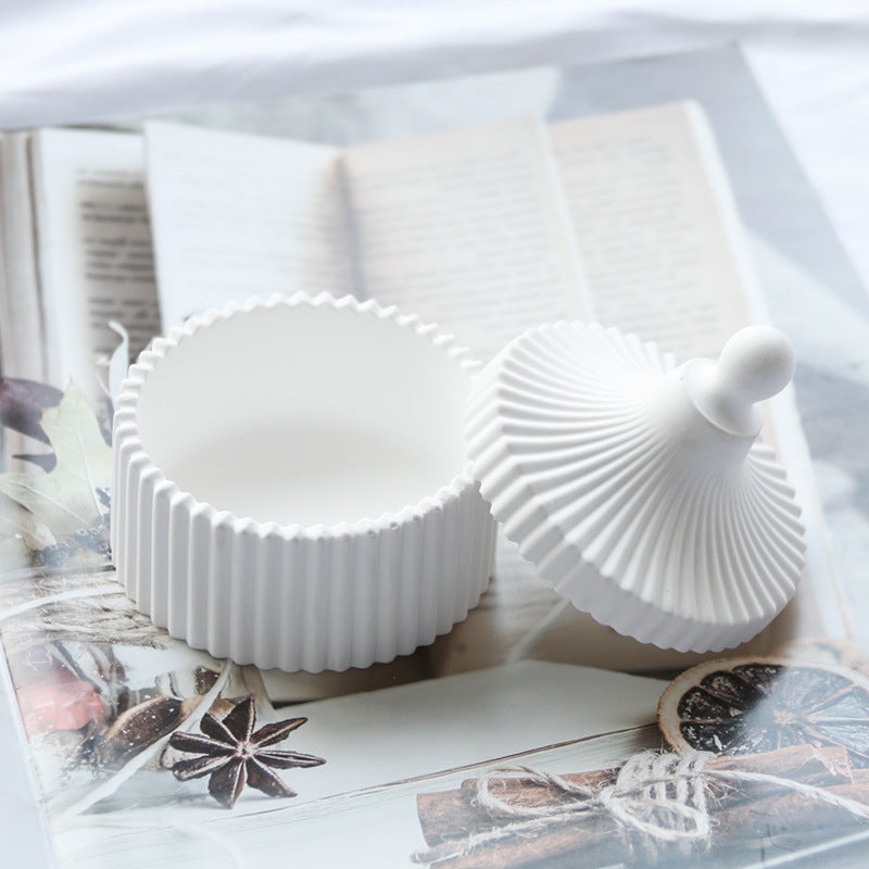 Round Concrete Jewelry Mold Resin Storage Silicone Mold
