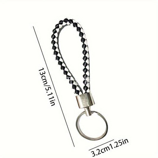 10pcs Leather Rope Keychain Car Pendant Keyring Accessories